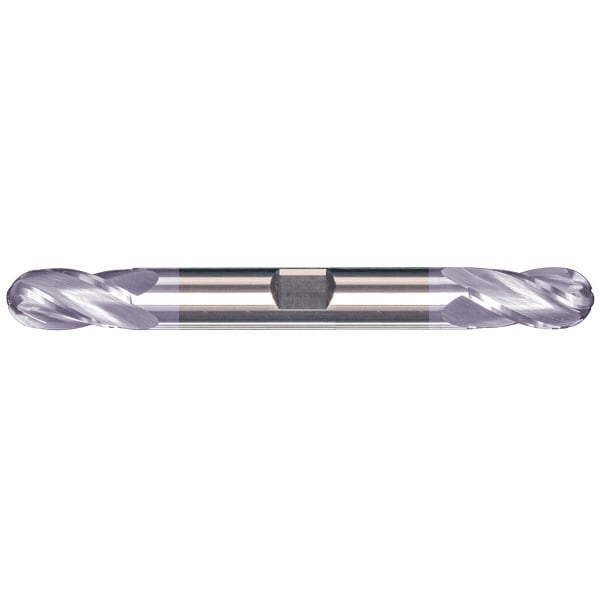 7/32x9/16x3/8x3 2FL Ball Double End Endmill With Flat, PowerC